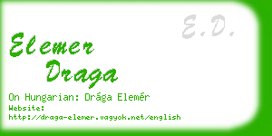 elemer draga business card